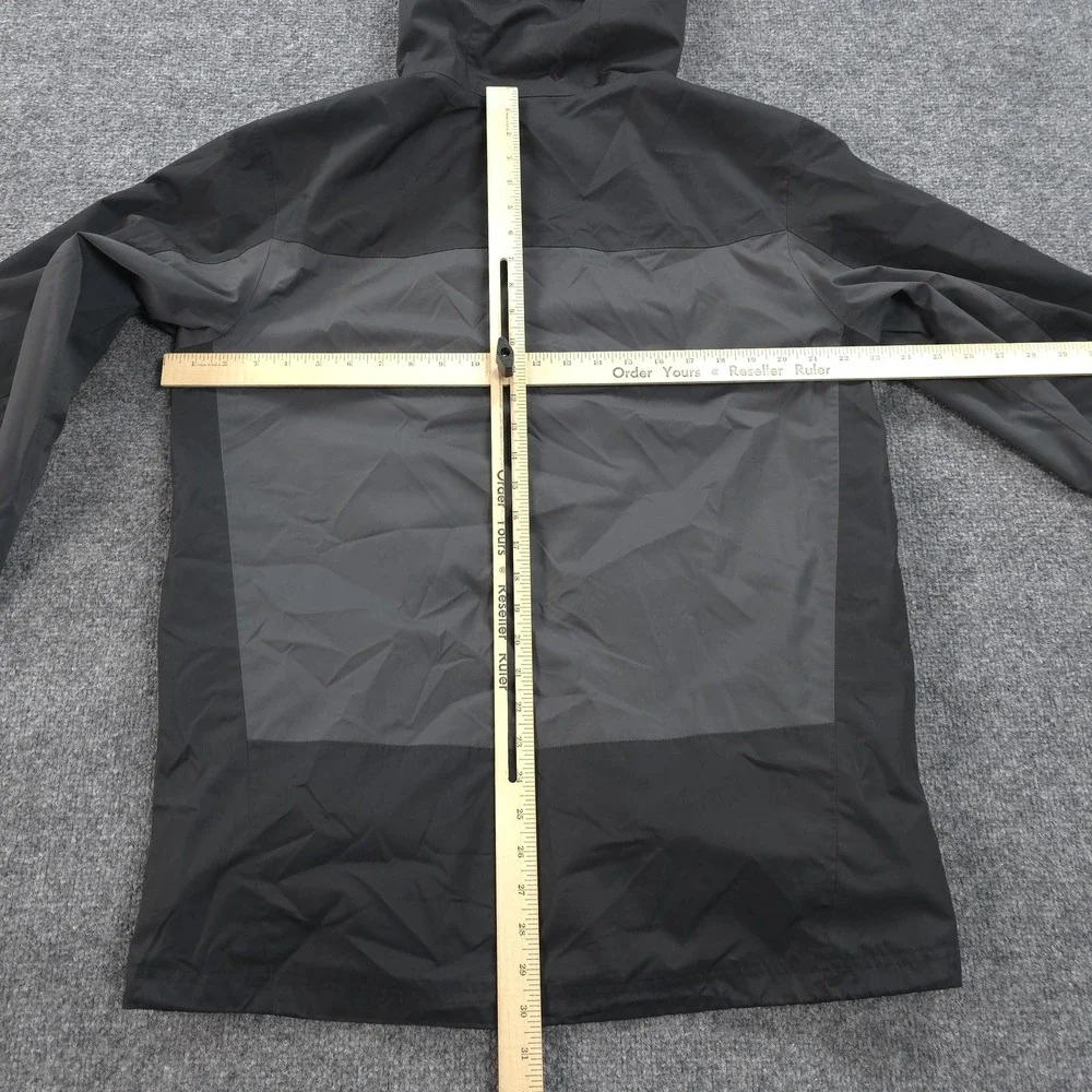 Eddie Bauer Jacket Mens Medium Gray WeatherEdge Hooded‎ Ski Rain Shell Outdoors